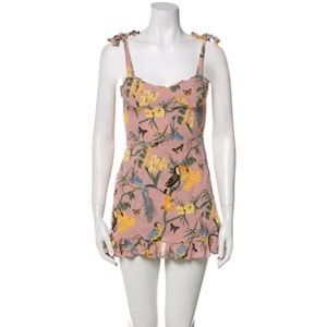 Reformation pink tropical mini dress